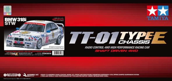 TAM58516 TAMIYA 1/10 RC BMW 318i STW Race Car Kit