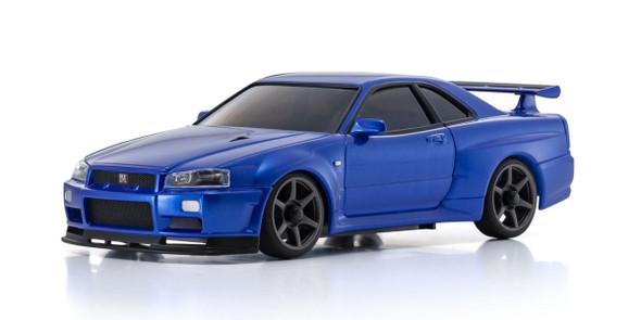 KYOMZP487MB KYOSHO Nissan Skyline GT-R R34 V.SpecII Nür - Metallic Blue - Autoscale Body Only