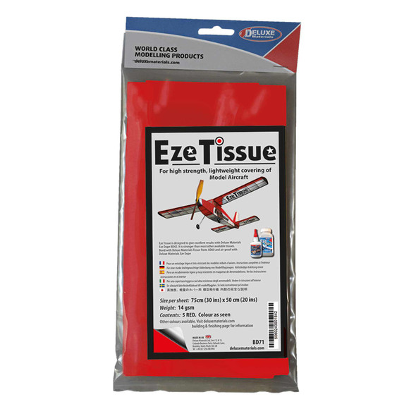 DLMBD71 DELUXE MATERIALS EZE Tissue, 30" x 20" (5 Sheets/Pack) - Red