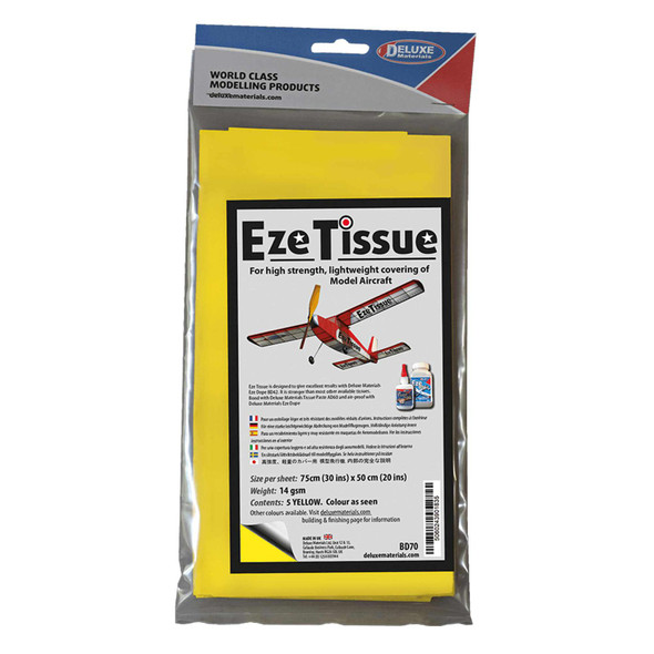 DLMBD70 DELUXE MATERIALS EZE Tissue, 30" x 20" (5 Sheets/Pack) - Yellow