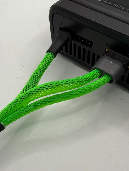 SHRCSH0831-G SILVER HORSE RC Quick Draw Battery Charging Cable - 2mm Bullet - Green