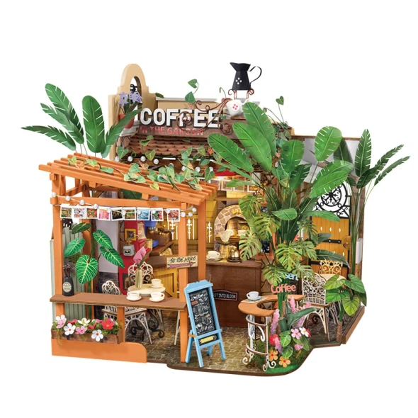 ROEDH201 ROBOTIME Rolife Leafree Café DIY Miniature House