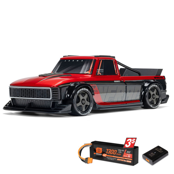 ARA2315ST1 ARRMA 1/12 Infraction GROM 3S (Battery & Charger Included) - Red