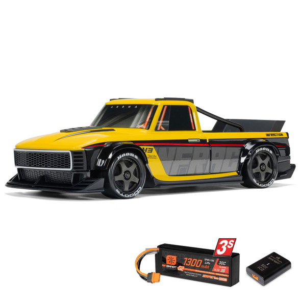 ARA2315ST2 ARRMA 1/12 Infraction GROM 3S (Battery & Charger Included) - Yellow