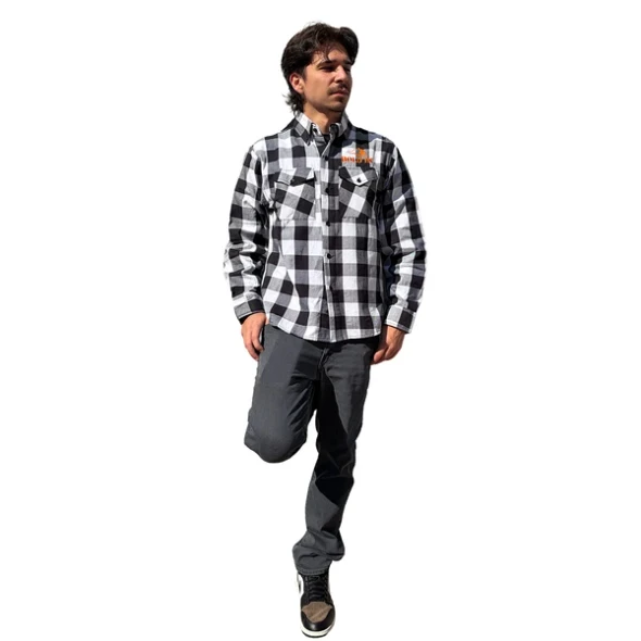 BOLSTWBK2X BOLD RC White/Black Flannel Shirt - 2XL