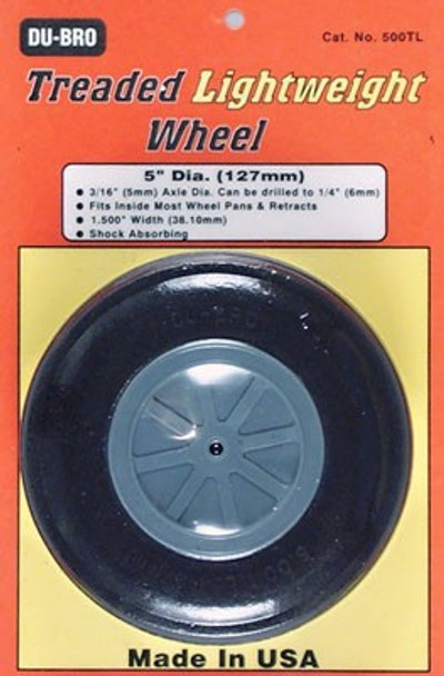 DUB500TL Dubro Treaded Lightweight Wheel 5"