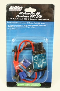 E-flite 40A Brushless ESC – EC3 Connector, 230mm Wires, Programmable For RC Airplanes - View #6