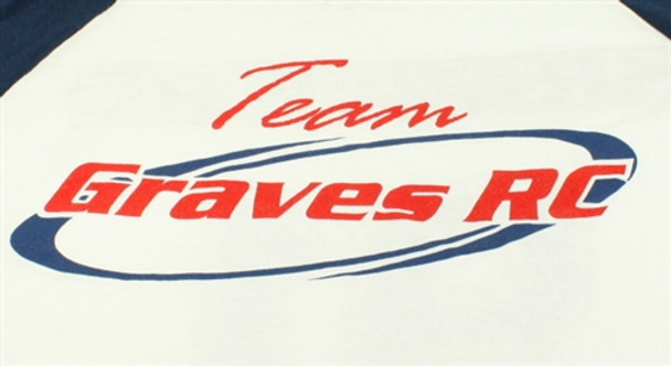 GVSTEAMW-M GRAVES RC HOBBIES Team Shirt, White, Medium