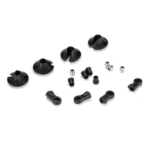 LOSA5434 LOSI 15mm Shock Ends, Cups, Bushing, 8B, 8T