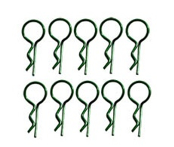 RCO4017 RC ONE MEDIUM BODY PINS, GREEN, (10)