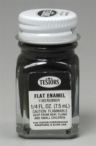 TES1183 Testors Flat Rubber 1/4 oz