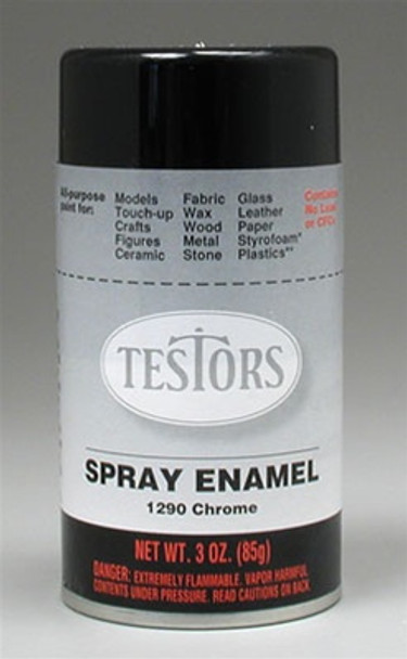 TES1290 Testors Spray Chrome 3 oz