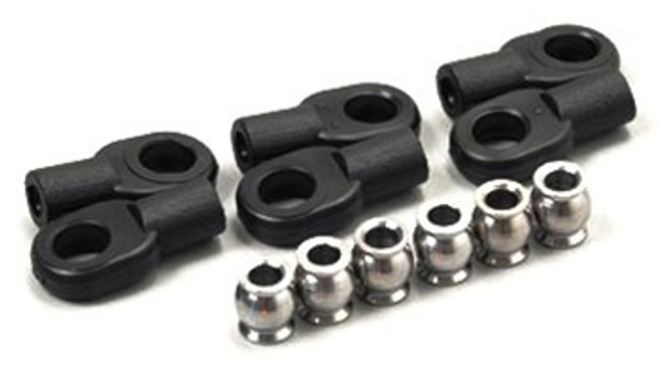 TRA2742X Traxxas Rod Ends Short w/Hollow Balls T-Maxx 2.5 (6)