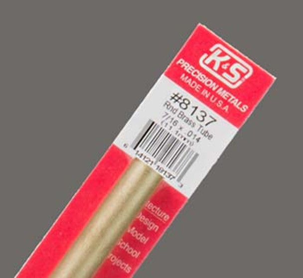 KS8137 K&S Round Brass Tube 7/16"