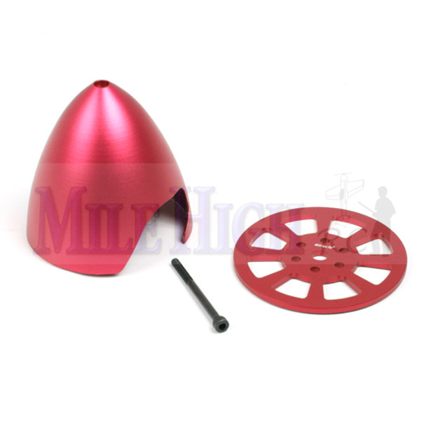 DLE111SPINRED MIRACLE RC RED SPINNER 4" FOR DLE 111