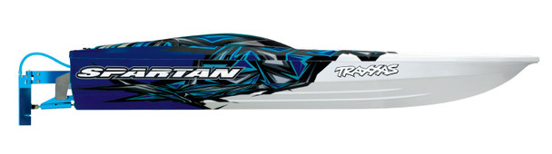 TRA57076-4B Traxxas Spartan Brushless 36" Muscleboat TSM RTR Blue