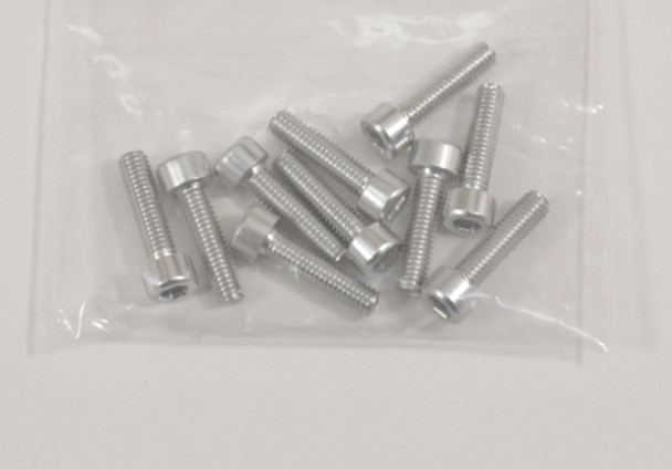 SCREWALM3X12SL Graves RC M3x12mm Aluminum Socket Screw 10pc, Silver