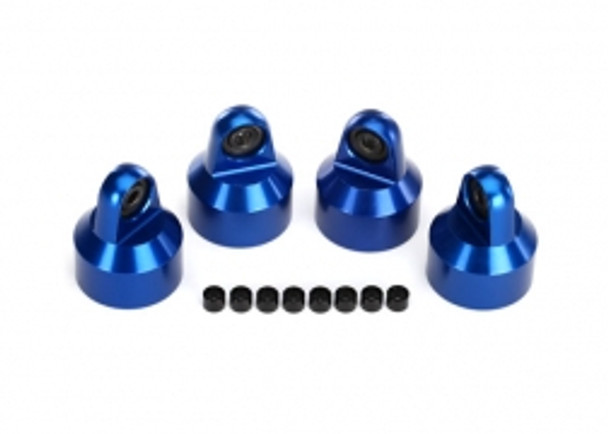 TRA7764A Traxxas Shock Caps Aluminum Blue-Anodized (8) X-Maxx