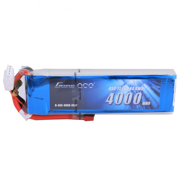 GA45C40003SD Gens ace 4000mAh 11.1V 45C 3S1P Lipo Battery Deans plug