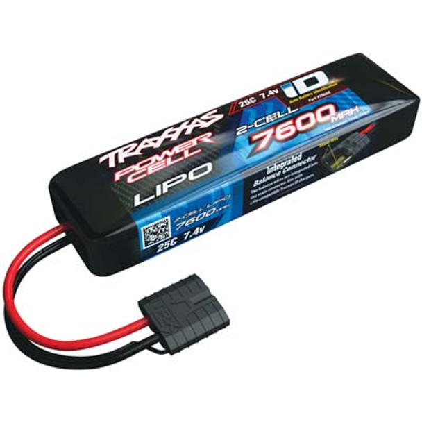 TRA2869X Traxxas LiPo 2S 7.4V 7600mAh 25C w/iD Connector