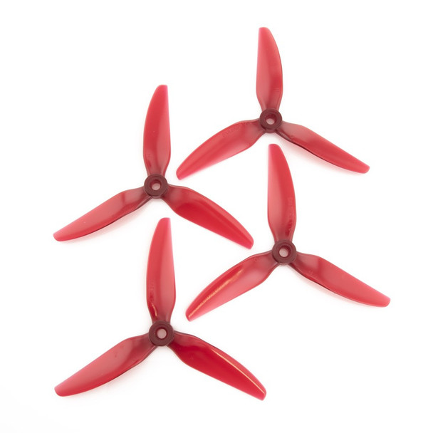 HQP5X4.5X3V1SLTRED HQProp DP 5x4.5x3V1S PC - 3 Blades (Set of 4 - Light Red)