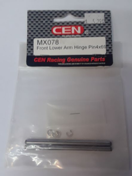 CENMX078 CEN RACING FRONT LOWER ARM HINGEPIN 4X69M