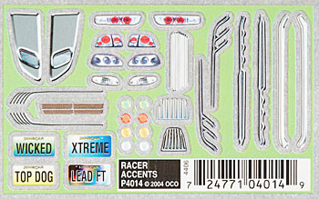 PIN4014 PineCar Racer Accents Dry Transfer