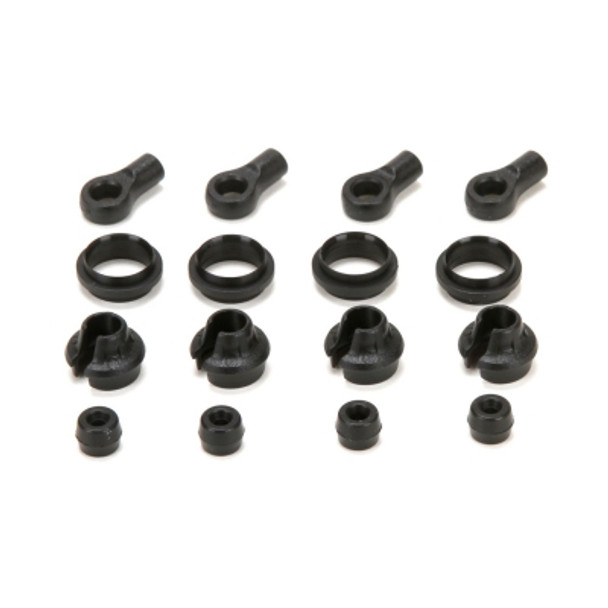 VTR233028 Vaterra Shock End Cup Rubber Stop & Mid Collar (4)