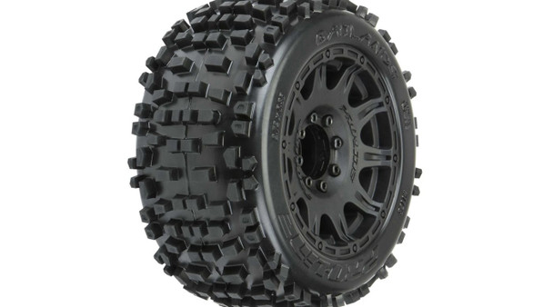 PRO117810 Pro-Line Badlands 3.8" All Terrain MT Tires, Raid Black Mounted 8x32 17mm Hex (2)