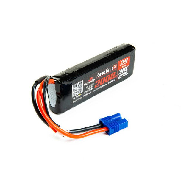 DYNB20233 Dynamite Reaction 2.0 7.4V 2000mAh 30C 2S LiPo Long:EC3 DYNB20233 Dynamite Reaction 2.0 7.4V 2000mAh 30C 2S LiPo Long:EC3