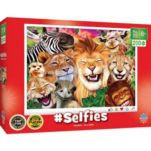 MST11917 MASTERPIECES PUZZLES Selfies: Safari Sillies Animals Puzzle (200pc)