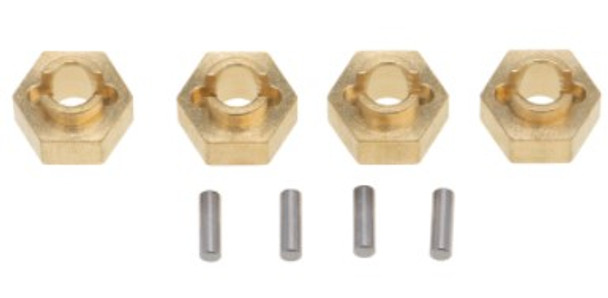 DTSCX24-7 HOBBY DETAILS Axial SCX24 3mm Diameter Brass Wheel Hex Adaptor 4pcs set