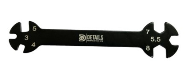 DTT41002 HOBBY DETAILS 6 to 1 Special Tool Wrench 3/4/5/5.5/7/8MM for Turnbuckles & Nuts