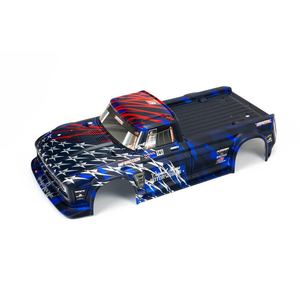 ARA410005 ARRMA Painted Body, Blue/Red: INFRACTION 6S BLX