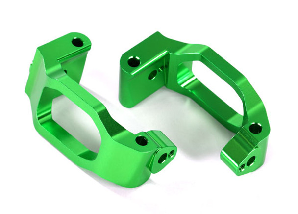 TRA8932G TRAXXAS Caster blocks (c-hubs), 6061-T6 aluminum (green-anodized), left & right/ 4x22mm pin (4)/ 3x6mm BCS (4)/ retainers (4)