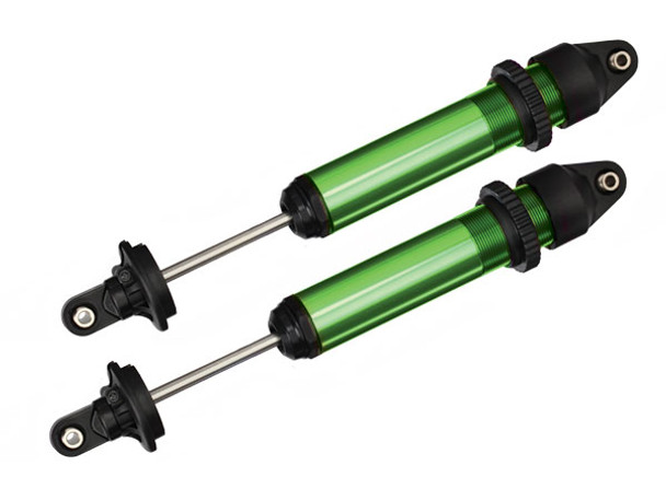 TRA7761G TRAXXAS Shocks, GTX, aluminum (green-anodized) (fully assembled w/o springs) (2)
