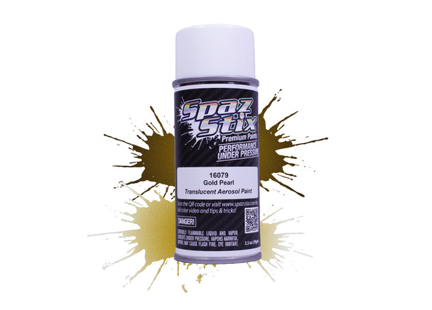 SZX16079 Spaz Stix - Gold Pearl Aerosol Paint, 3.5oz Can