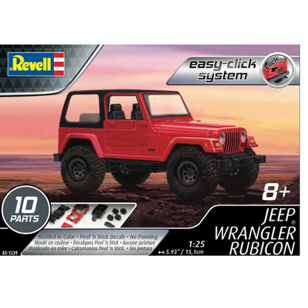 RMX851239 REVELL 1/25 Jeep Wrangler Rubicon "Easy-Click"