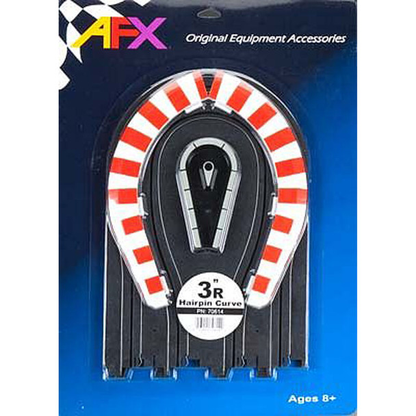 AFX70614 AFX Slot Car Track, Hairpin 3" 1/2R (1 piece)