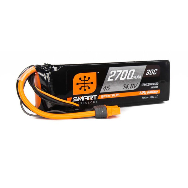 SPMX27004S30 SPEKTRUM 14.8V 2700mAh 4S 30C Smart LiPo Battery: IC3