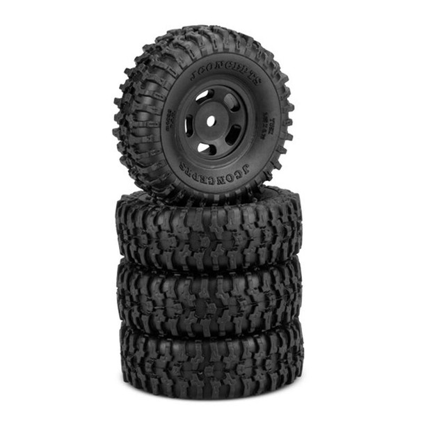 JCO4023-35911 JCONCEPTS Tusk 1/24 Tires, Mounted Black Glide 5 Wheels, Gold Compound (2)