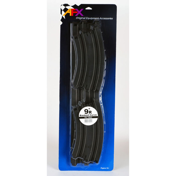 AFX70622 AFX Slot Car Track, Banked Curve 9" 1/2R Set