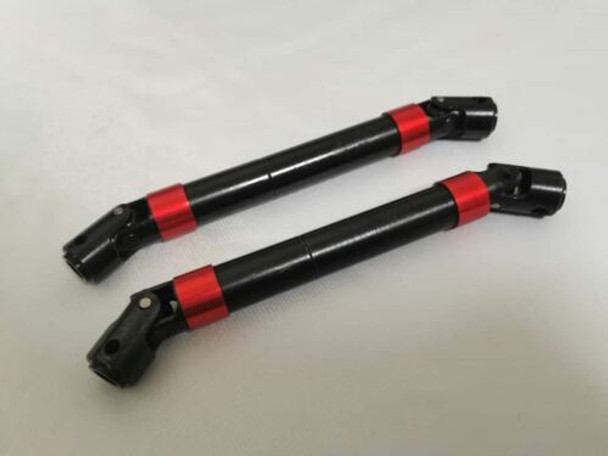 DTSCX6005B HOBBY DETAILS Front/rear Steel Driveshafts For 1/6 Axial SCX6 Jeep Wrangler - Red