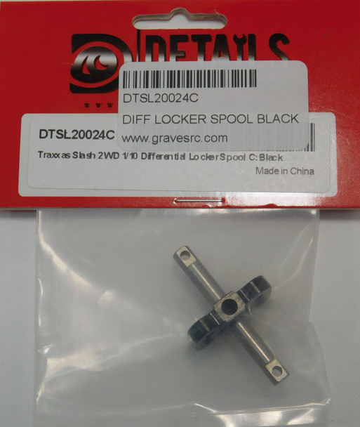 DTSL20024C HOBBY DETAILS 1/10 Differential Locker Spool A for Traxxas Slash 2WD - Black