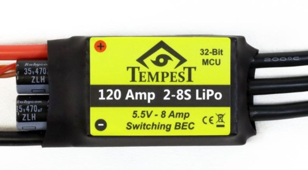 INDTEMESC120A8S INNOV8ATEIVE DESIGNS Tempest Brushless ESC, 120A 8S