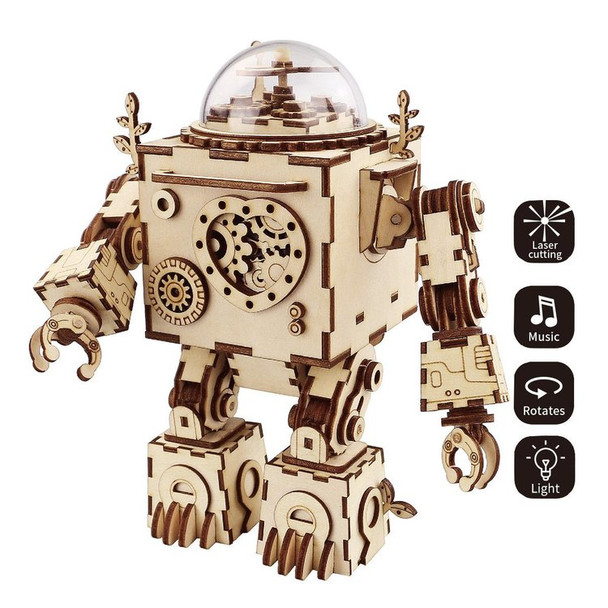 ROEAM601 ROBOTIME Orpheus DIY Music Box 3D Wooden Puzzle