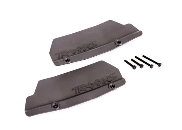 TRA9519 TRAXXAS Sledge Mud guards, rear, gray (left and right)/ 3x15 CCS (2)/ 3x25 CCS (2)