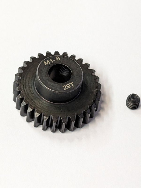 DTG04A29T HOBBY DETAILS HSSm1 Motor Pinion Gear - Black for 8mm Shaft with M5 Set Screw 29T - 1pc.