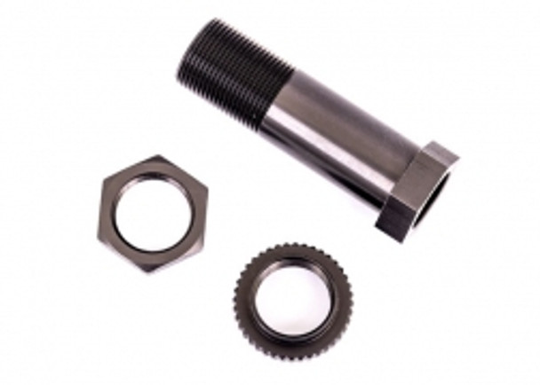 TRA9545A TRAXXAS Sledge Servo saver post/ adjuster nut/ locknut (dark titanium-anodized, 6061-T6 aluminum) (1 each)