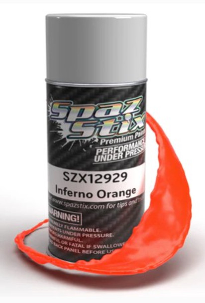 SZX12929 Spaz Stix - Inferno Orange Aerosol Paint, 3.5oz Can